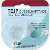 Dubbelsidig tejp med hållare.