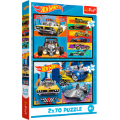 Pussel Hot Wheels 2x70 bitar Trefl.