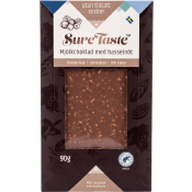 Mjölkchoklad Med Hasselnöt Utan Tillsatt Socker 90g SureTaste.