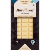 Choklad Vit Utan Tillsatt Socker 90g SureTaste.