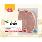Fläskkotlett Färsk Skivad Benfri 600g Scan.