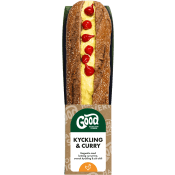 Baguette med Kyckling och krämig Curryröra 235g GOOD.