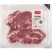 Fläskkarré Färsk Skivad med ben ca 600g Scan.