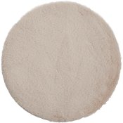 Matta rund Softy creme 120 cm.