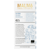 Chokladkaka Mjölk Choklad Saltstänk 45% 80g Malmö Chokladfabrik.