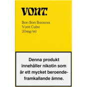 E-cigarett Engångs Bon Bon Banana 20 mg/ml 2ml Vont Cube.