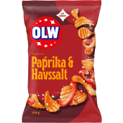 Chips Röd paprika och Havssalt 275g OLW.