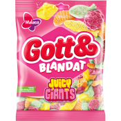 Godispåse Gott & Blandat Juicy Giants Fruktsmak 170g Malaco.