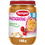 Pastagratäng med skinka & ost Från 8m 190g Semper.