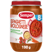 Spagetti med köttfärssås Från 8m 190g Semper.