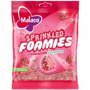 Godispåse Sprinkled Foamies Strawberry 110g Malaco.