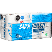 Bad & Toalett Toalettpapper 16-p Miljömärkt ICA.