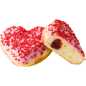Donut Red Heart 88g Dafgårds.