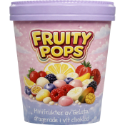 Glassbitar Dragerade I Vit Choklad Fruity Pops 540ml Frost Bakery.