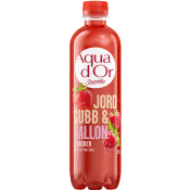Kolsyrat vatten Jordgubb & hallon 50cl Aquador.