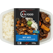 Färdigmat Thai Ryggbiff med Grönsaker i Vitlök och Chilisås 500g Kin Food.