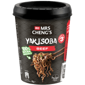 Yakisoba beef cup 93g Mrs Cheng´s.