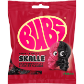Godispåse Raspberry/Salty Licorice Skalle 155g BUBS.