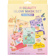 Presentförpackning Ansisktsmasker Glow Sheet Mask Set 5-p SOQU.