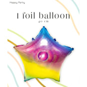 Folieballong Stjärna Glitter 1-p Happy Party.