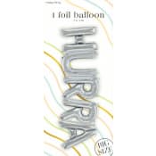 Folieballong Hurra Silver 1-p Happy Party.