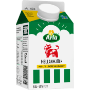 Mellanmjölk Lång hållbarhet 1,5% 5dl Arla Ko®.
