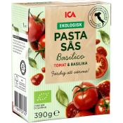 Pastasås Basilika Ekologisk 390g ICA I love eco.
