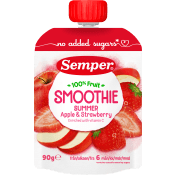 Smoothie sommar Äpple & jordgubb Från 6m 90g Semper.