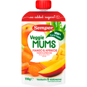 Barnmat Frukt & veggie mums mango & aprikos 6m 110g Semper.