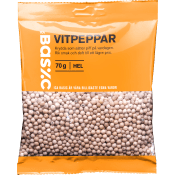 Vitpeppar hel 70g ICA Basic.