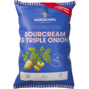 Sourcream & triple onion 240g Gårdschips.