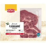 Fläskkarré Färsk Skivad med ben ca 500g Scan.