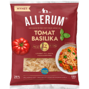 Kryddad riven ost Tomat & Basilika 130g Allerum.