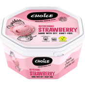 Glass Jordgubb Vegansk 750ml Laktosfri Choice.
