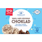 Glass Vanilj krossad choklad 500ml GB Gräddglass.