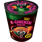 Snabbnudlar K-Chicken Sweet & Spicy 97g Bibigo.