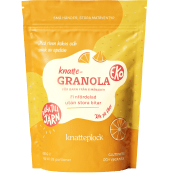 Knattegranola med riven kokos och smak av apelsin GF 6m 200g Knatteplock.