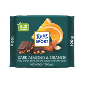 Chokladkaka Dark Almond Orange 100g Ritter.
