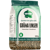 Gröna linser torkade 500g Sevan.