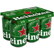Öl 3.5% 6-p 33cl Heineken.