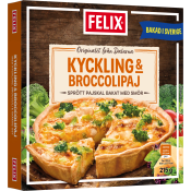 Kyckling & broccolipaj Fryst 215g Felix.