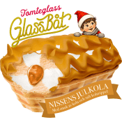 Tomteglass Glassbåt Nissens julkola 1-p SIA Glass.