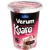 Kvargyoghurt Jordgubb Smultron 1.5% 500g Verum.