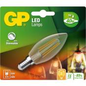 LED Kronljuslampa Filament Dimbar E14 470lm (40W) GP.