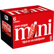 Läsk Cola Zero 6-pack 20cl Coca-Cola.