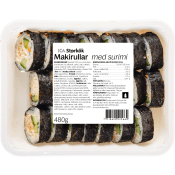 Sushi Makirullar med Surimi 630g ICA Storkök.