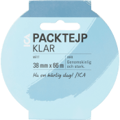 Packtejp klar, 38mm x 66m.
