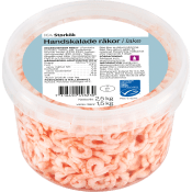 Räkor handskalade i lake 1,5 kg ICA.
