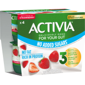 Yoghurt Jordgubb Ej tillsatt socker 0% 4-p 500g Activia.
