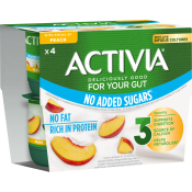 Yoghurt Persika Ej tillsatt socker 0% 4-p 500g Activia.
